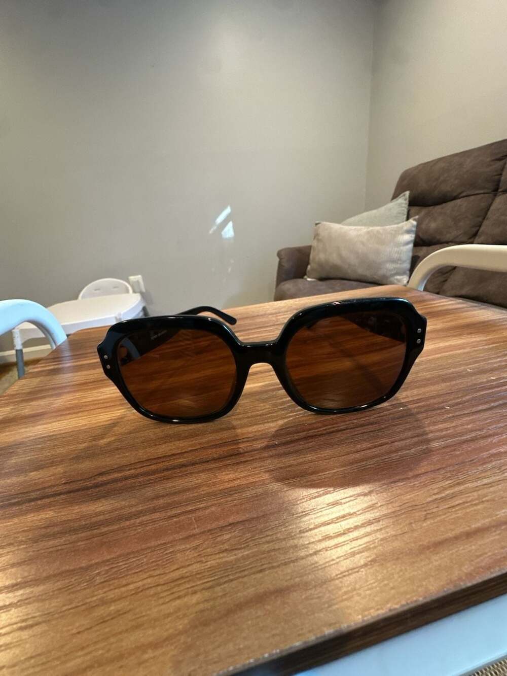Tory Burch Oversized Square Logo Sunglasses TY7143U Black